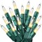 50 Count Clear Christmas Tree Lights with Green Wire - 10 ft Warm White Mardi Gras Lights for Indoor or Outdoor Use - Holiday Fairy String Light for Christmas Trees, Patios, and More
